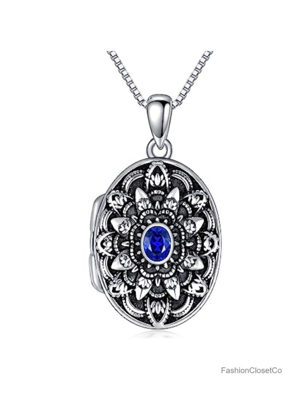 925 Sterling Silver Locket Necklace Holds 2 Photos Birthstone Custom Engraved
